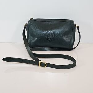 Mark Cross Vintage Green Leather Shoulder Handbag Made in Italy
